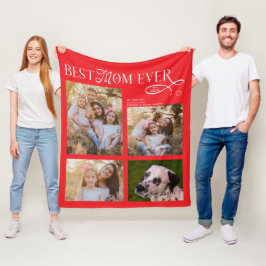 Best Mom Ever 4 Photos Heart Mothers Day Gifts Fleecefilt