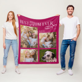 Best Mom Ever 4 Photos Heart Mothers Day Gifts Fleecefilt