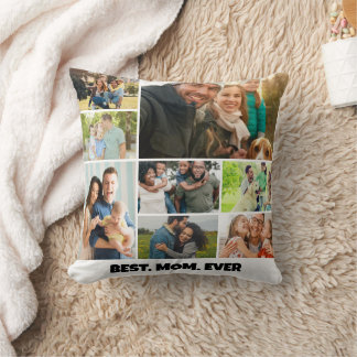 Best Mom Ever – 8 Photo Collage Frame Template Kudde