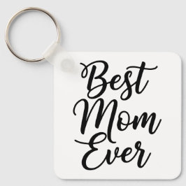 Best Mom Ever Black and White 1 Photo Keepsake Nyckelring