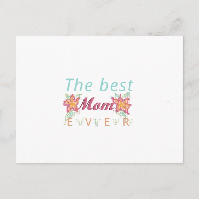 best mom ever card vykort (Framsida)