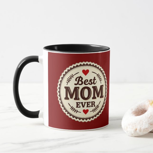 Best Mom Ever Classic Retro Design Mugg (Med munk)