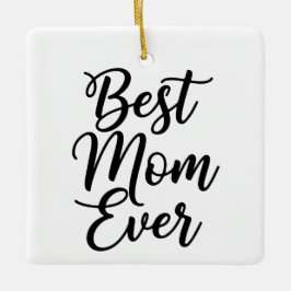Best Mom Ever Custom Photo Christmas Keepsake  Julgransprydnad Keramik