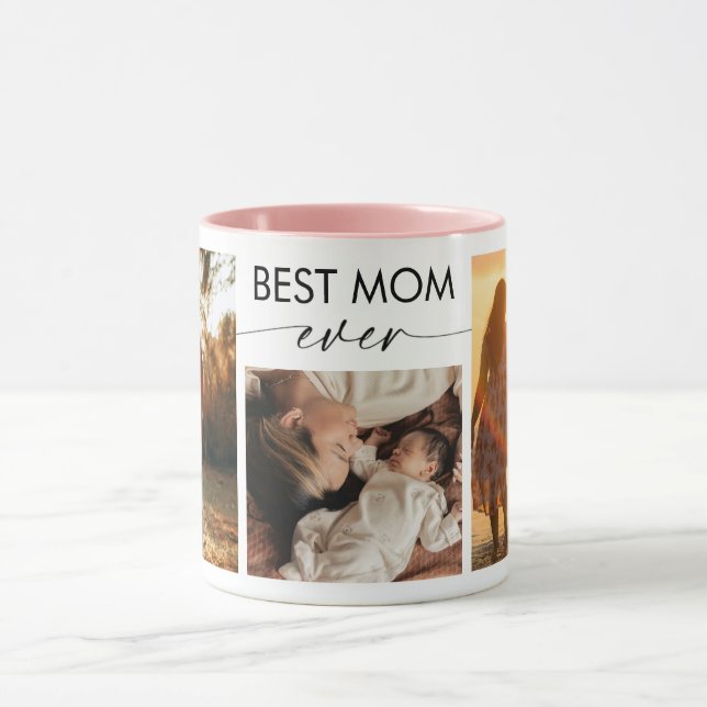 Best Mom Ever Custom Photo Coffee Mug Mugg (Center)