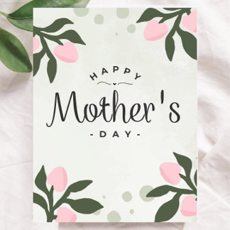 Best Mom Ever Floral Mother’s Day Card Vykort