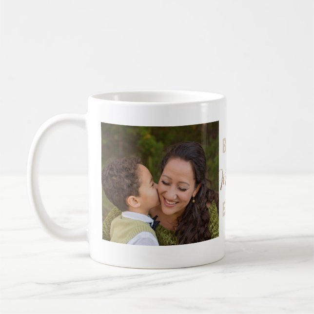 Best mom Ever Full Photo Personalized Coffee Mug Kaffemugg (Vänster)