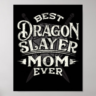 Best Mom Ever Funny Mother's Day Rpg Gamer Women  Poster