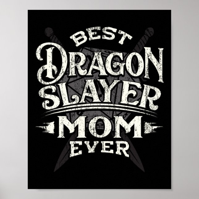 Best Mom Ever Funny Mother's Day Rpg Gamer Women  Poster (Framsidan)