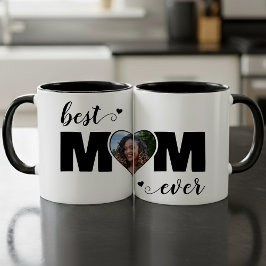 Best Mom Ever Heart Photo Mother's Day Mugg