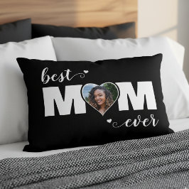 Best Mom Ever Heart Photo Mother's Day Prydnadskudde