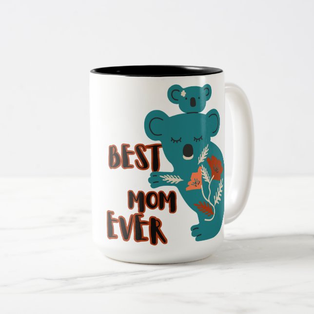 Best Mom Ever Koala Mother's Day Två-Tonad Mugg (Framsida höger)