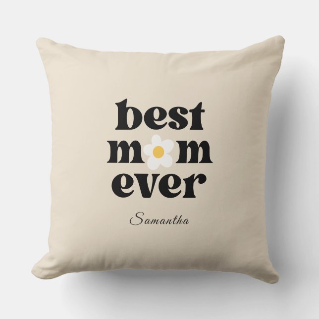 Best Mom Ever Personalized Mother's Day Kudde (Framsida)
