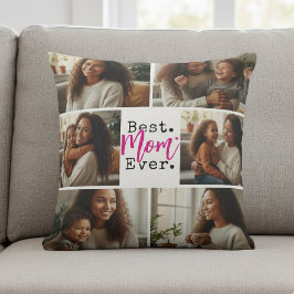 Best Mom Ever Photo Collage Birthday Mother's Day Kudde