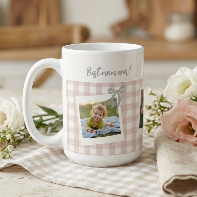 Best Mom Ever Photo Collage Kaffemugg (Skapare uppladdad)