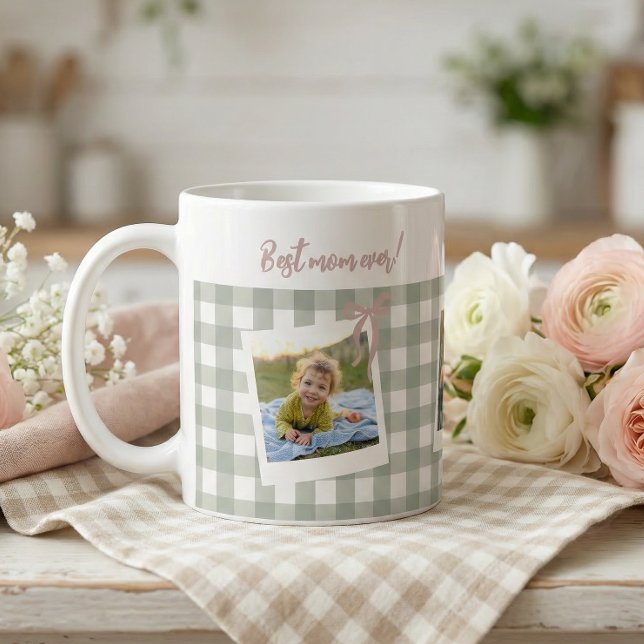 Best Mom Ever Photo Collage Kaffemugg (Skapare uppladdad)