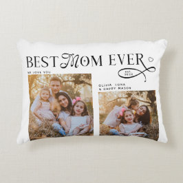 Best Mom Ever Photos Heart Mothers Day Gifts  Prydnadskudde