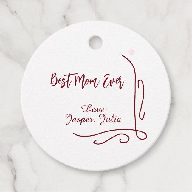 Best mom ever red love Spanish border stylish  Gåvor Etiketter (Framsida)