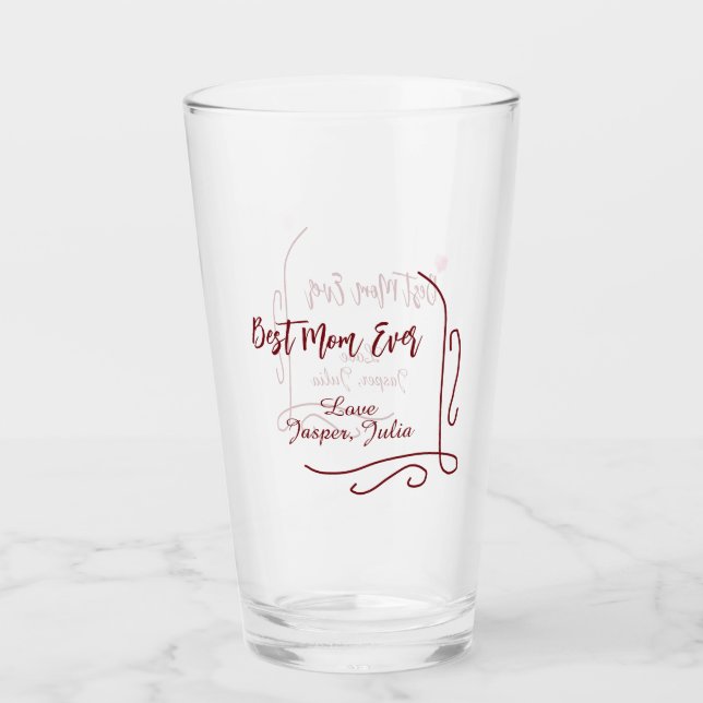 Best mom ever red love Spanish border stylish  Glaskopp (Framsida)