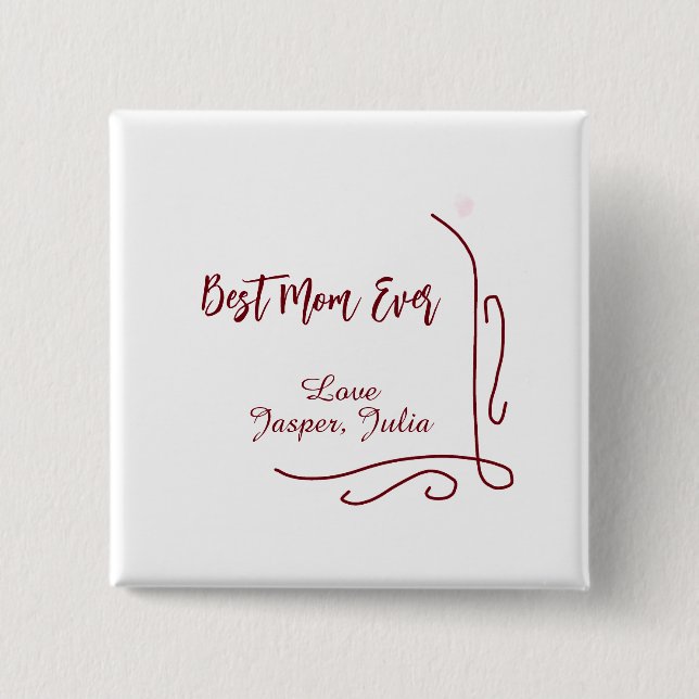 Best mom ever red love Spanish border stylish  Knapp (Framsida)