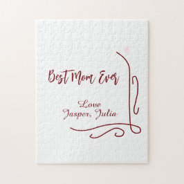 Best mom ever red love Spanish border stylish  Pussel