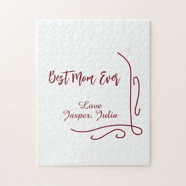 Best mom ever red love Spanish border stylish  Pussel (Vertikal)