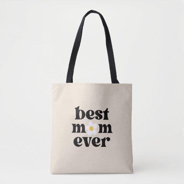 Best Mom Ever Retro Typography Mother's day Tygkasse (Framsida)