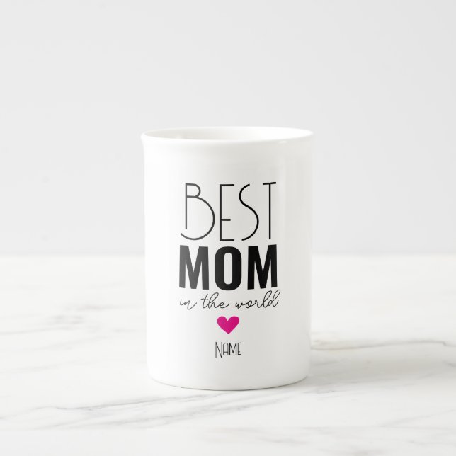 Best mom in the world benporslin mugg (Framsidan)