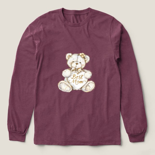 Best Mom Mother's Day Teddy Bear T Shirt (Design framsida)
