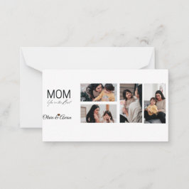 Best Mom Photo Collage Mug Anteckningskort