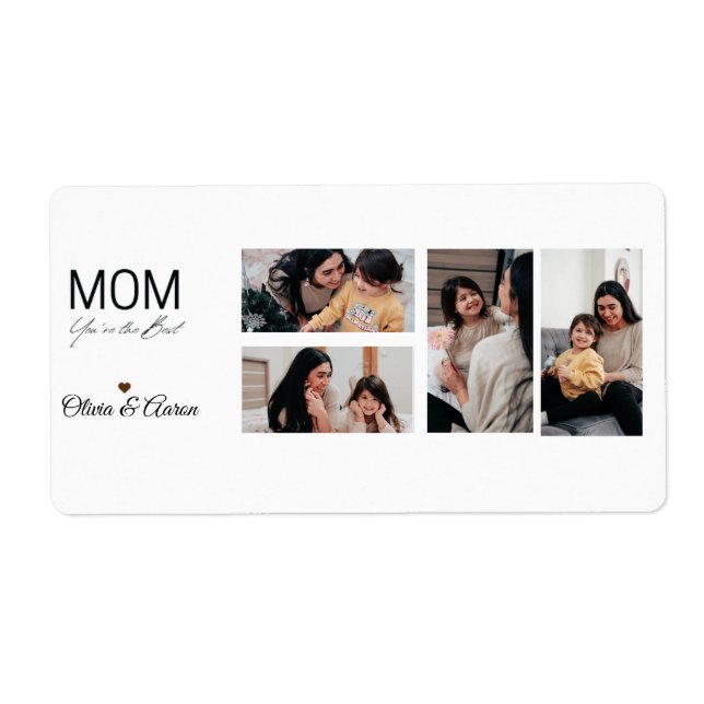 Best Mom Photo Collage Mug Fraktsedel (Framsidan)