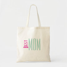 Best Mom Scripted Tote Bag