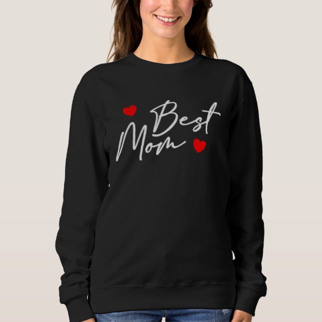 Best Mom Women  Mama Heart Pregnant Mothers Day T Shirt (Framsida)