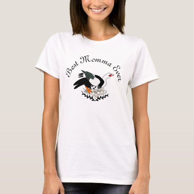 Best Momma Muscovy Anka, färsk Dozen-Tecknad T Shirt (Framsida)