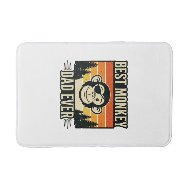 Best Monkey Dad Ever Vintage Monkey Father Shirt_1 Badrumsmatta (Framsidan)