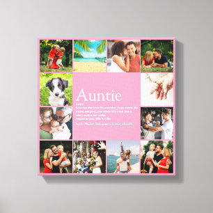 Best Moster, Auntie Definition 12 Photo Collage Ro Canvastryck