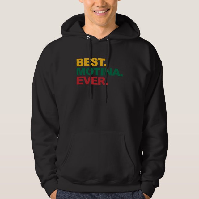 Best Motina Ever  Proud Lithuanian Mother s Day Hoodie (Framsida)