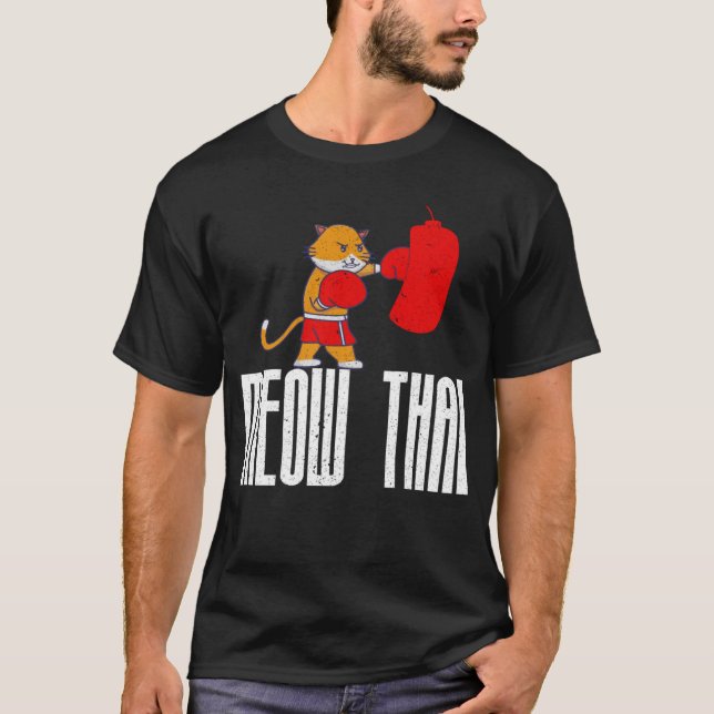 Best Muay Thai Fighters säger att katter Meow Thai T Shirt (Framsida)