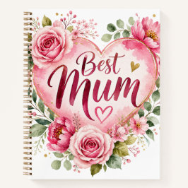 Best Mum Aquarell Blumenherz Design