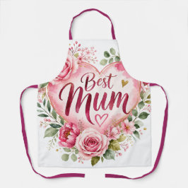 Best Mum Aquarell Blumenherz Design