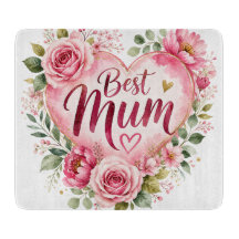 Best Mum Aquarell Blumenherz Design