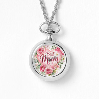 Best Mum Aquarell Blumenherz Design Armbandsur