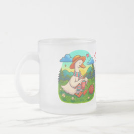 Best Mum Cute Knitting Goose Coffee Mug Frostad Glasmugg