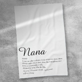 Best Nana, Grandma, Granny Definition Script Kökshandduk