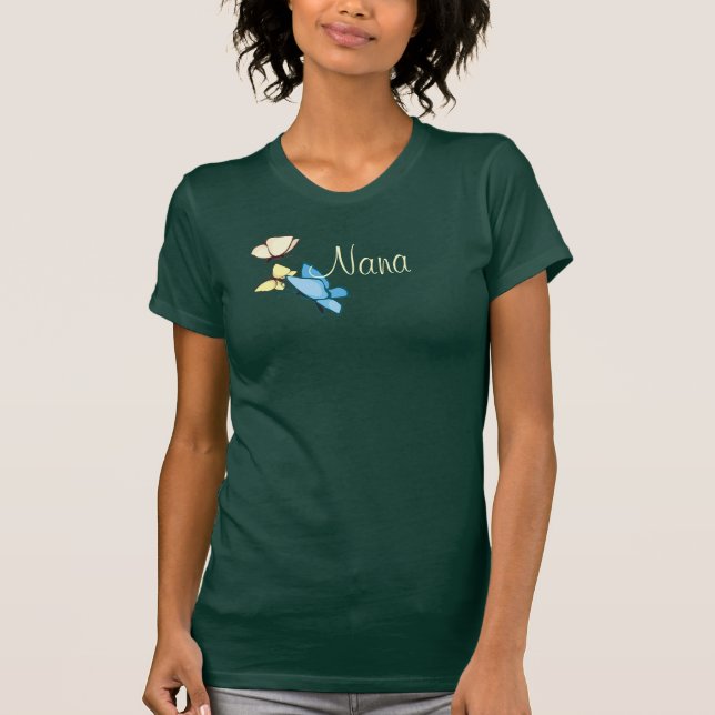 Best Nana med Butterflies T-Shirt (Framsida)