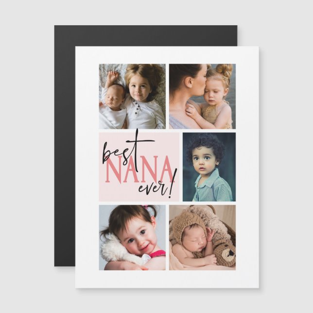 Best Nana någonsin Photo Collage (Fram/baksida)