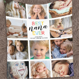 Best Nana någonsin Photo Collage Fleecefilt