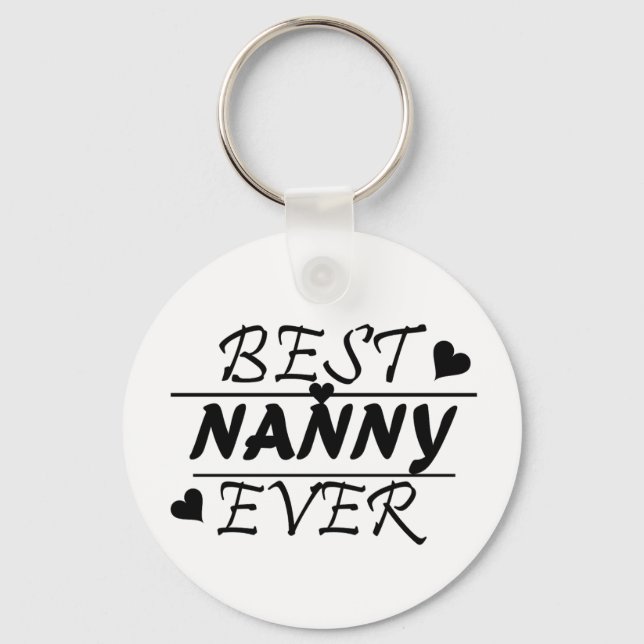 Best Nanny Aldrig Nyckelring (Framsida)