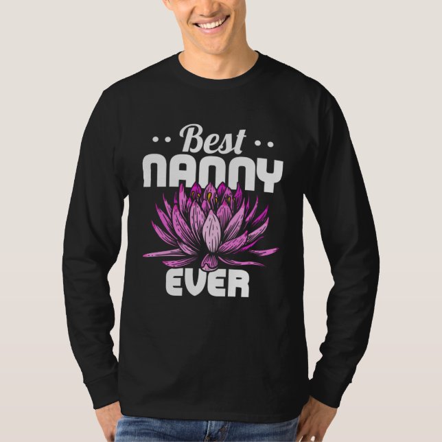 Best Nanny Ever Cute Grandmother Nanny Mothers Day T Shirt (Framsida)