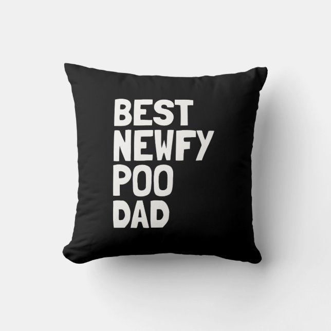 Best Newfypoo Pappa Hund Gift Kudde (Framsida)