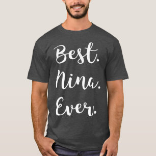 Best Nina Aldrit till Kärlek Grandma Cursive Nina  T Shirt